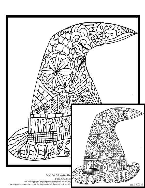 111+ Witch Hats Coloring Pages 5