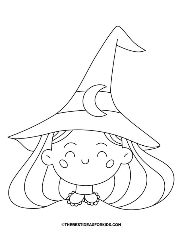 111+ Witch Hats Coloring Pages 6