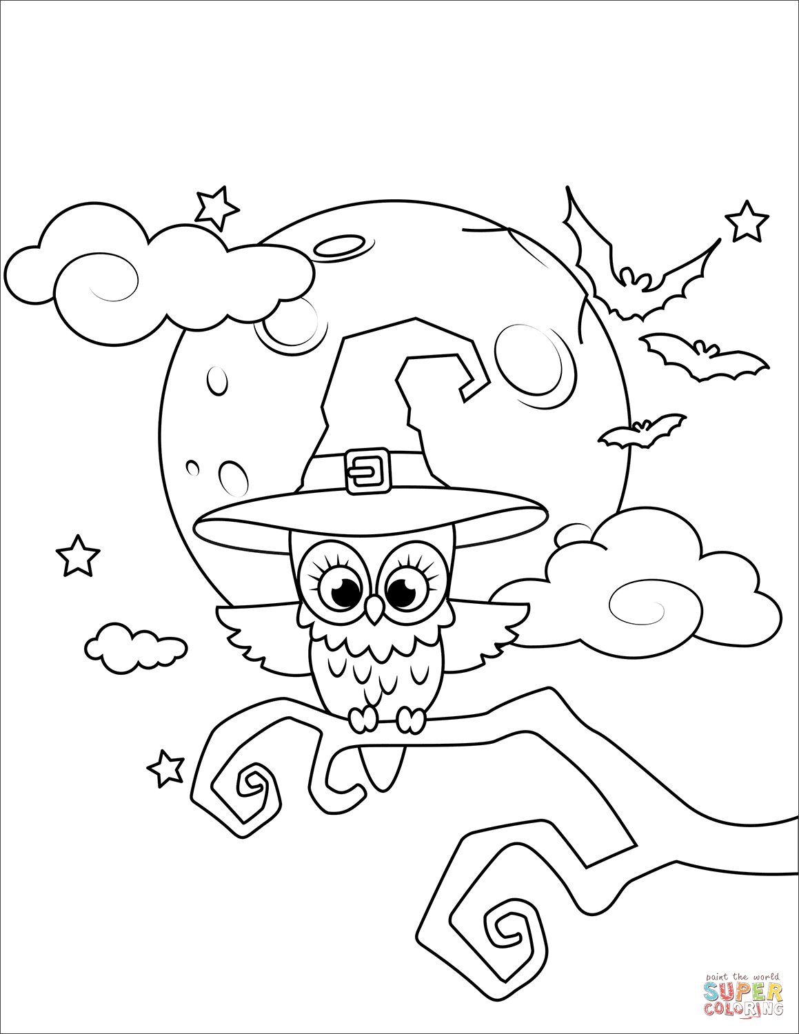 111+ Witch Hats Coloring Pages 73