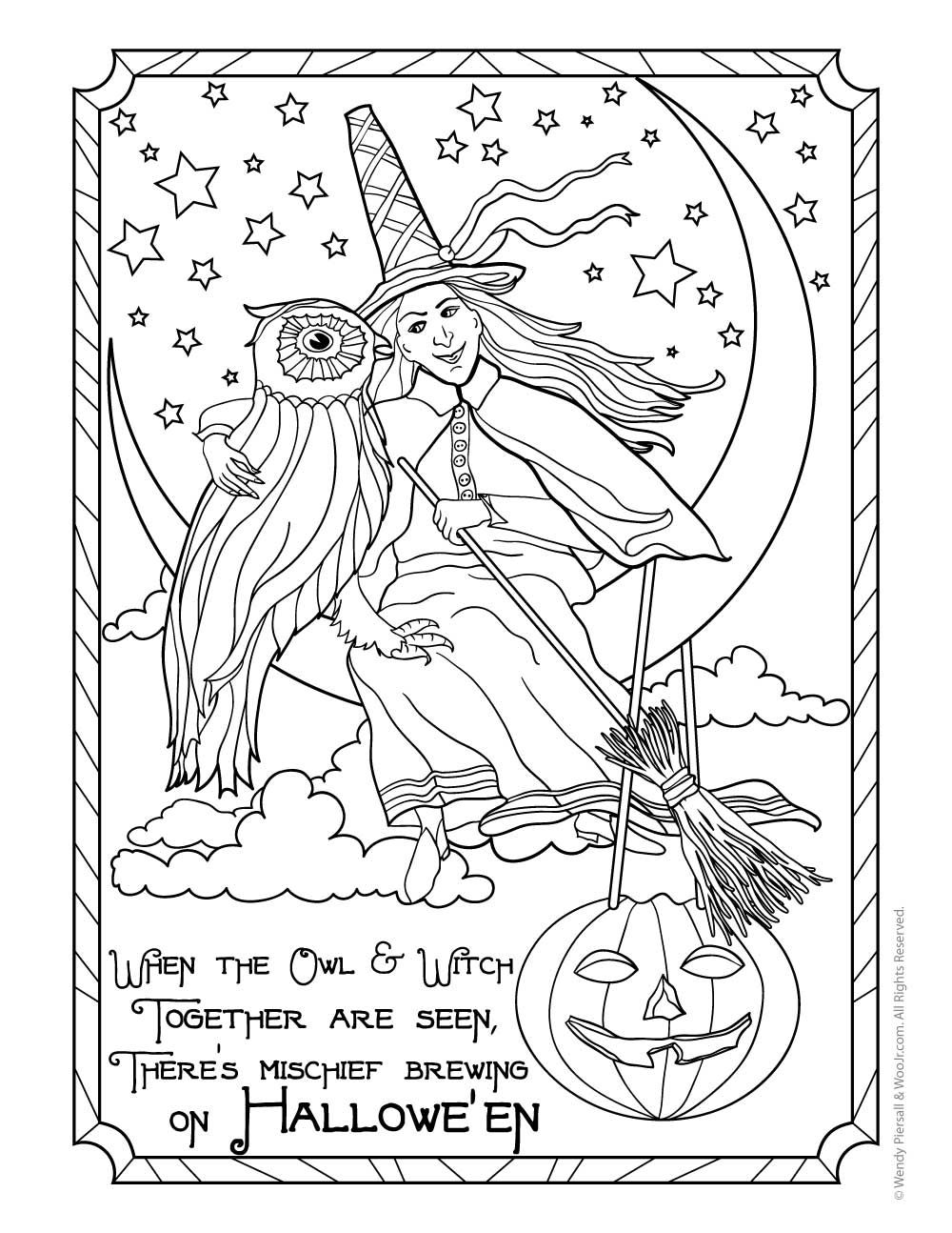 111+ Witch Hats Coloring Pages 80