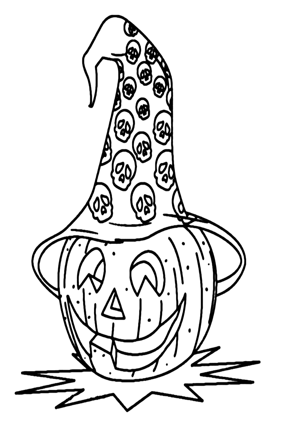 111+ Witch Hats Coloring Pages 9