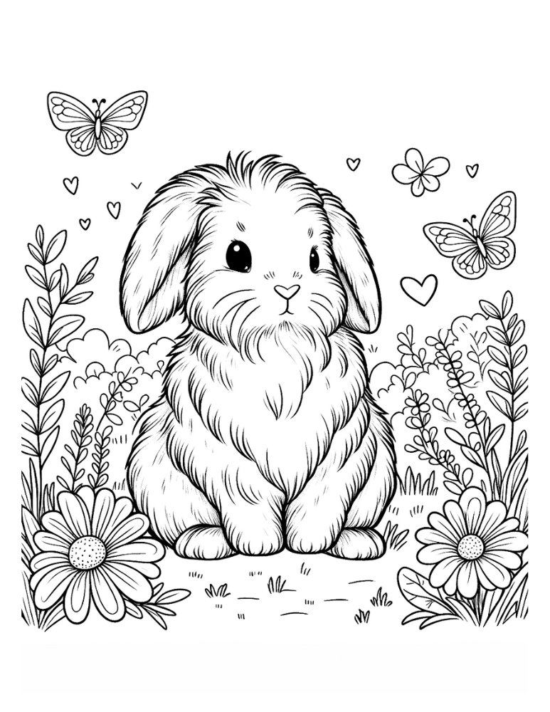 170+ Bunny Coloring Pages: Hop into Fun 112