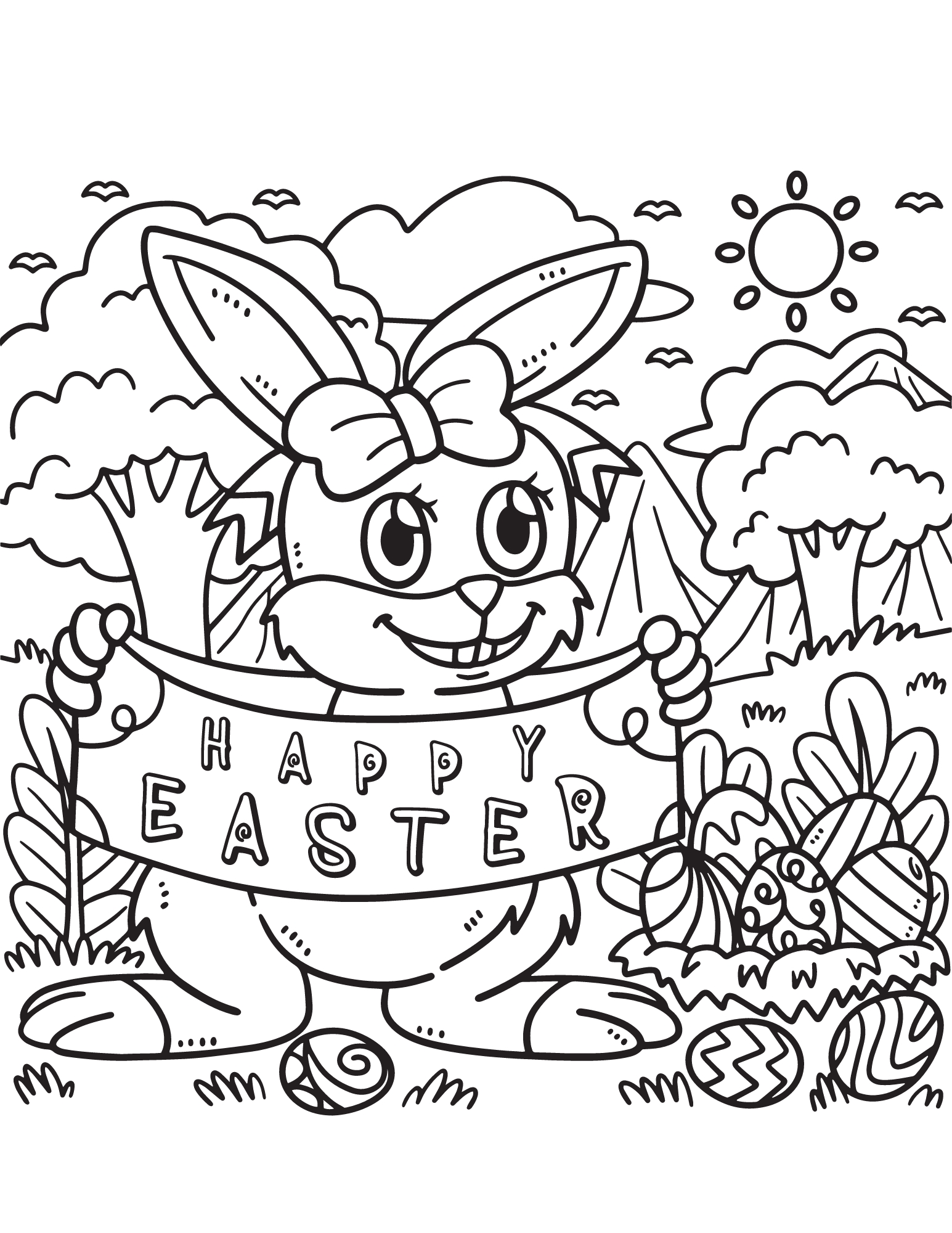 170+ Bunny Coloring Pages: Hop into Fun 28