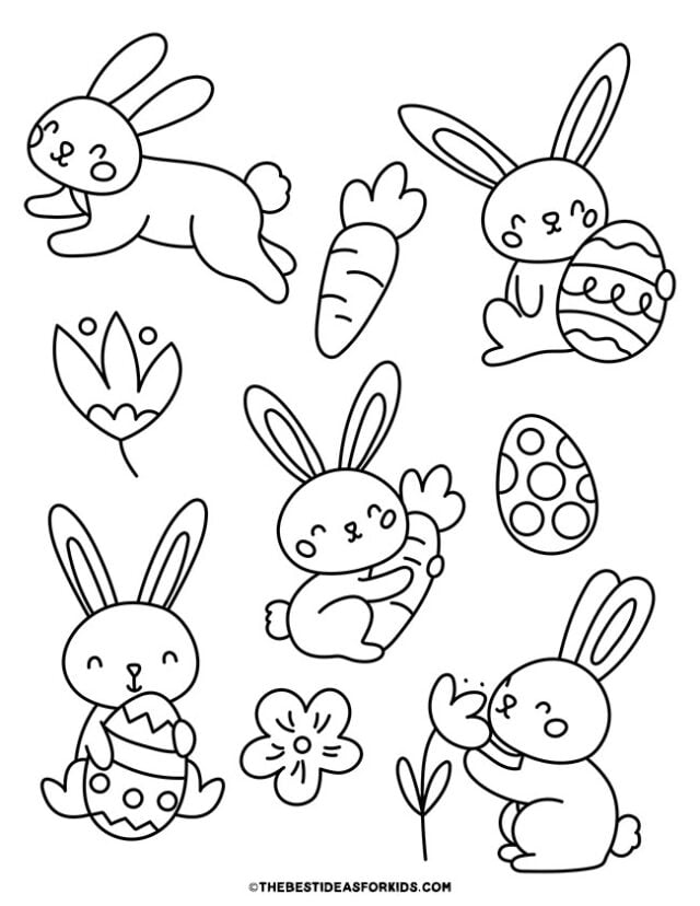 170+ Bunny Coloring Pages: Hop into Fun 94