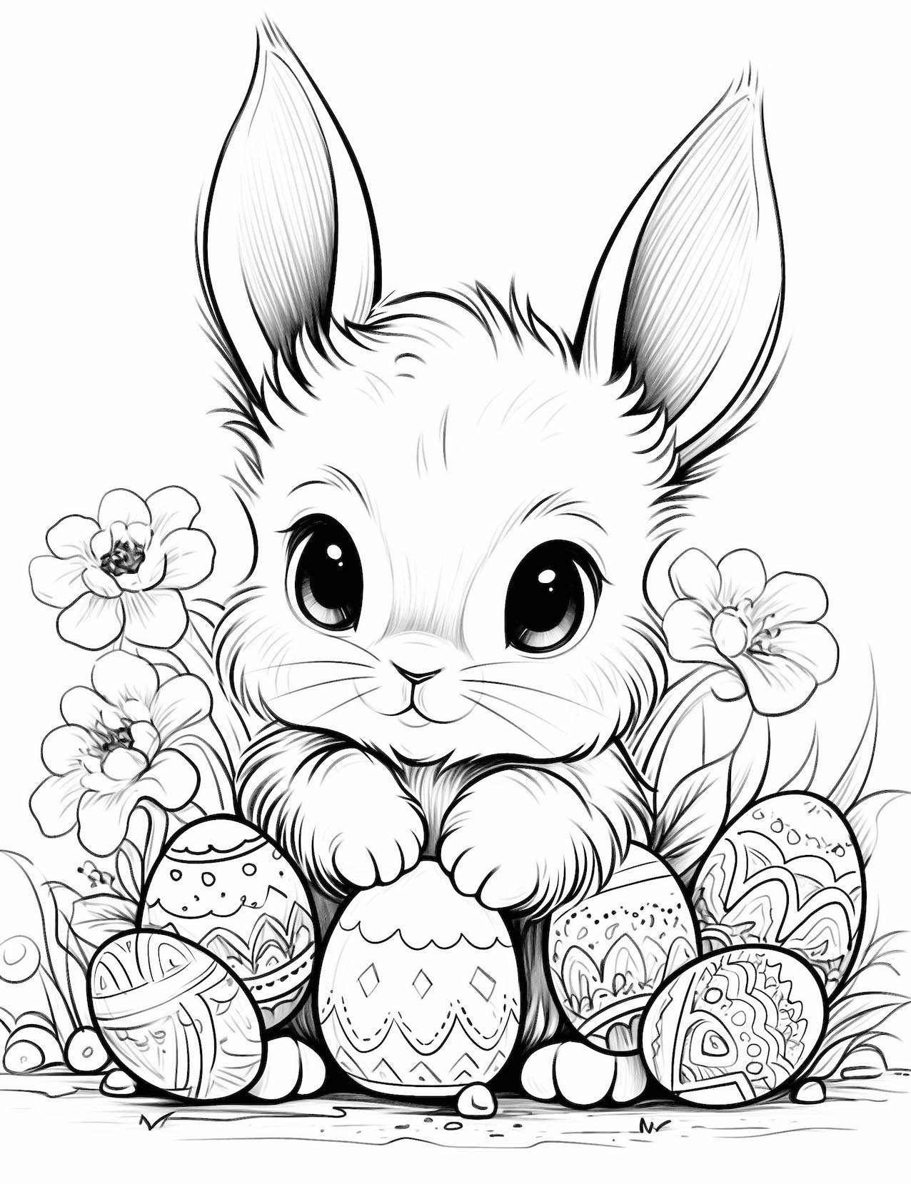 170+ Bunny Coloring Pages: Hop into Fun 96