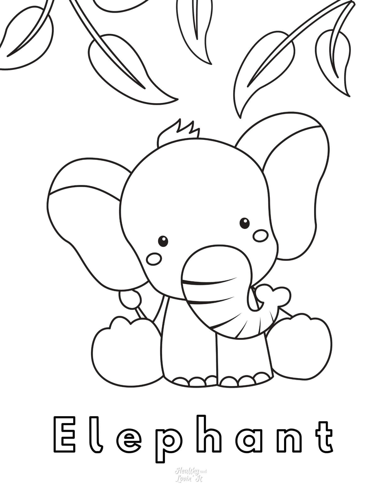 50+ Elephant Coloring Pages for Adults 104