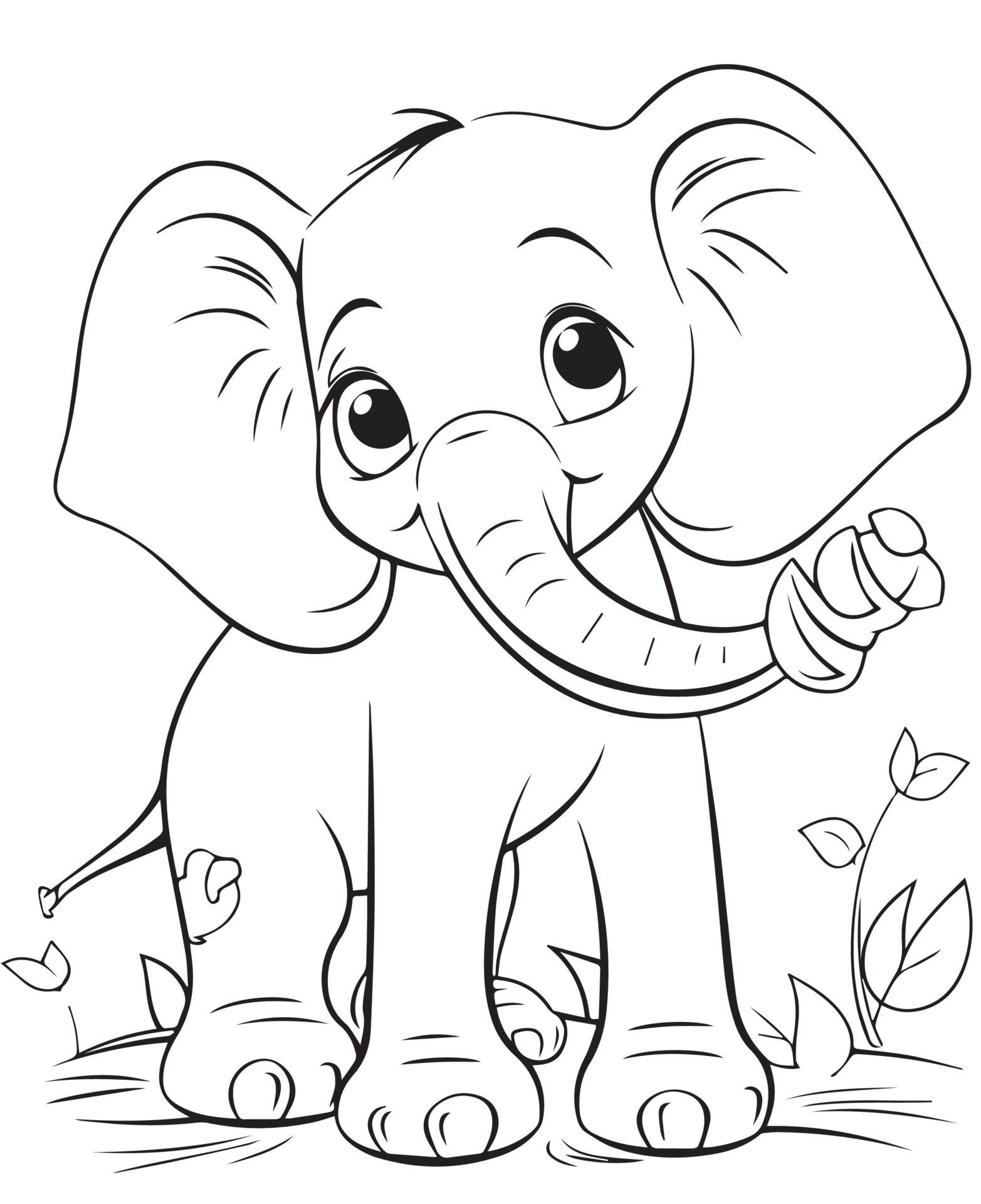 50+ Elephant Coloring Pages for Adults 106