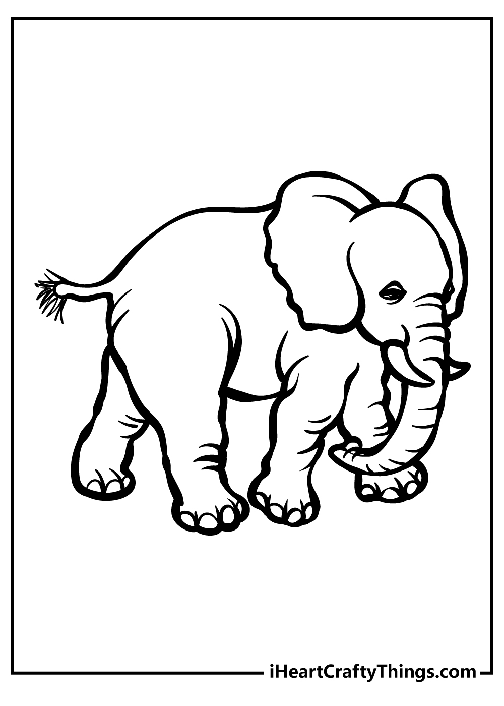 50+ Elephant Coloring Pages for Adults 126