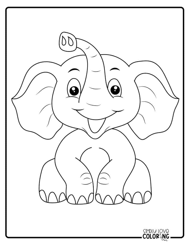 50+ Elephant Coloring Pages for Adults 13