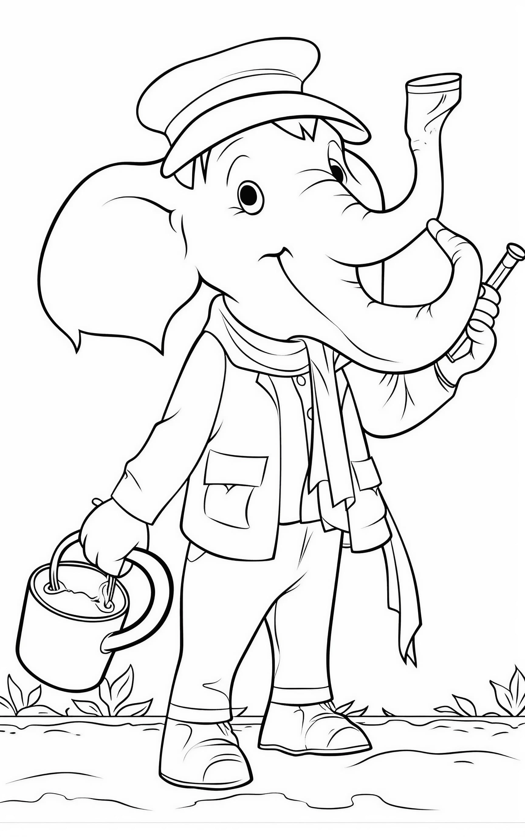 50+ Elephant Coloring Pages for Adults 135