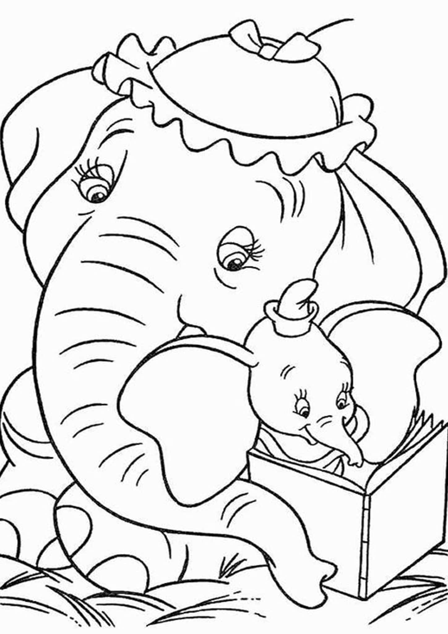 50+ Elephant Coloring Pages for Adults 136