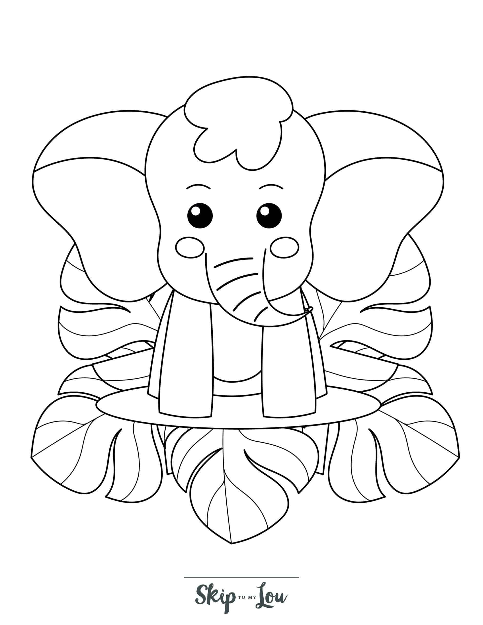 50+ Elephant Coloring Pages for Adults 147