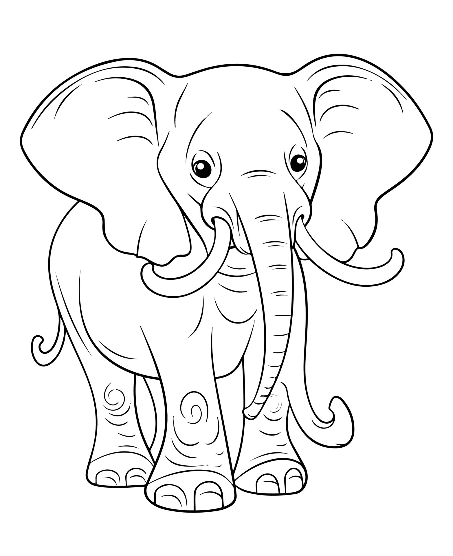 50+ Elephant Coloring Pages for Adults 161