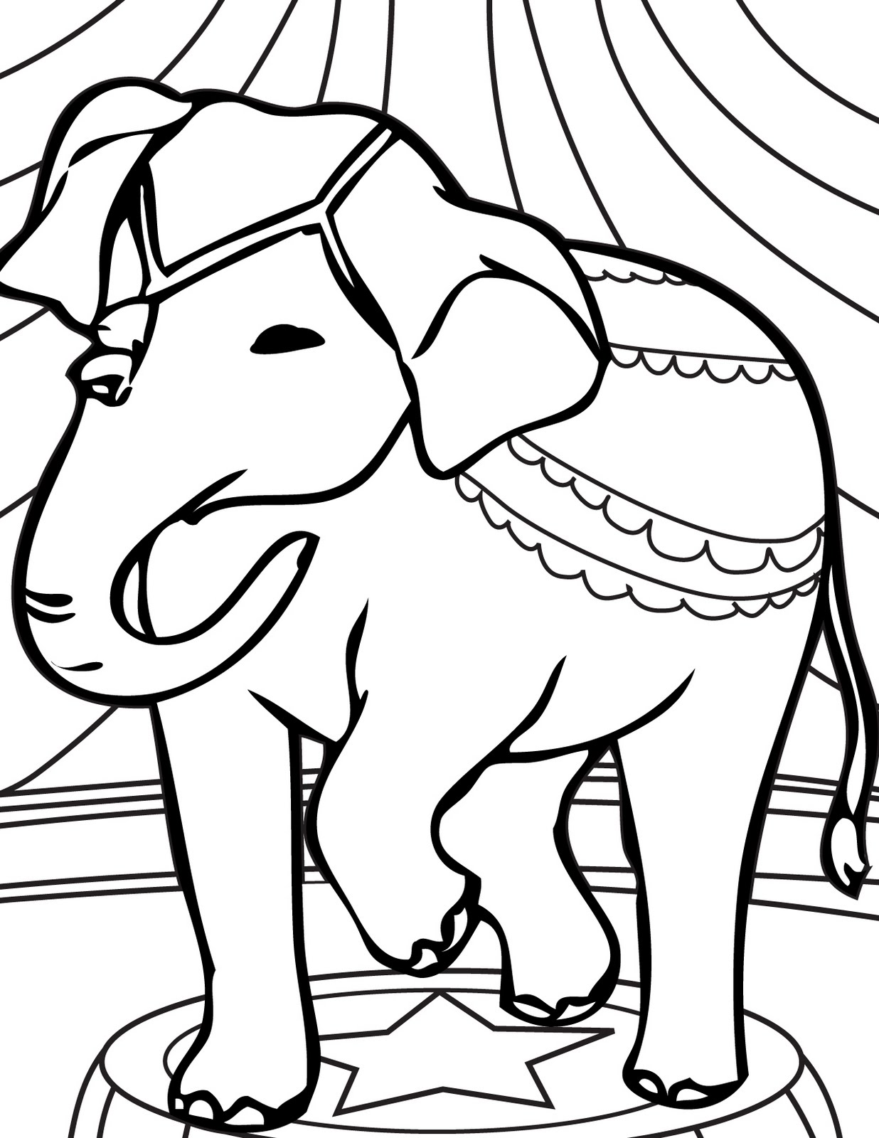 50+ Elephant Coloring Pages for Adults 162