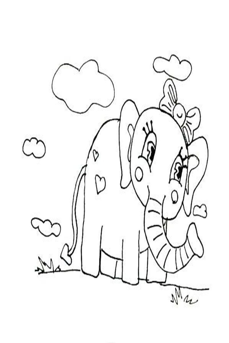 50+ Elephant Coloring Pages for Adults 29