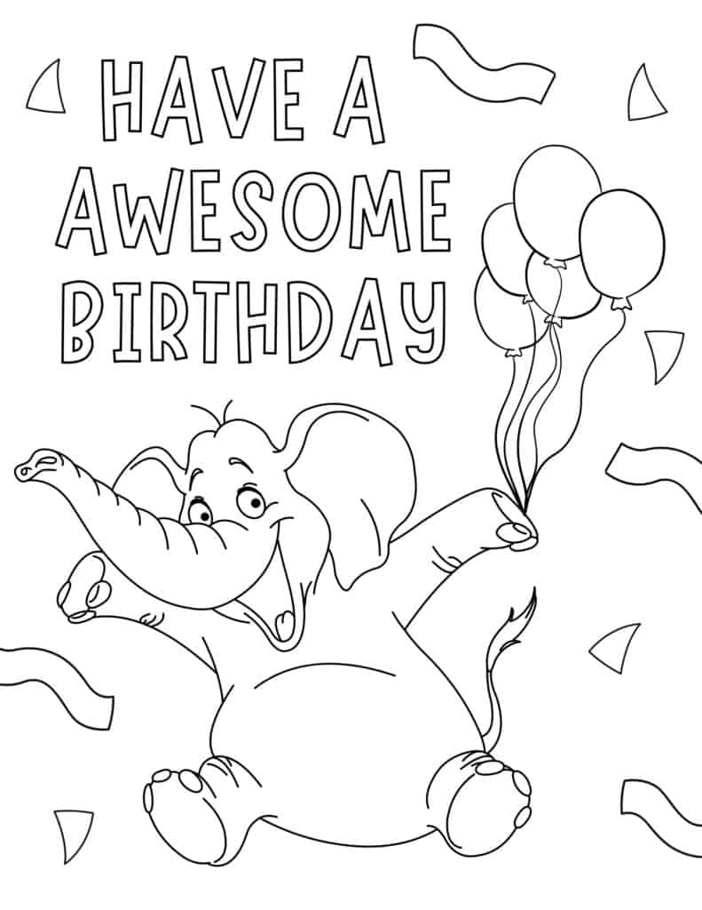 50+ Elephant Coloring Pages for Adults 36