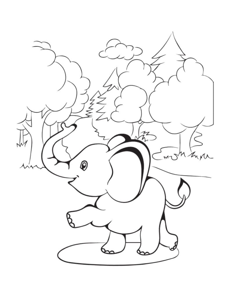 50+ Elephant Coloring Pages for Adults 37