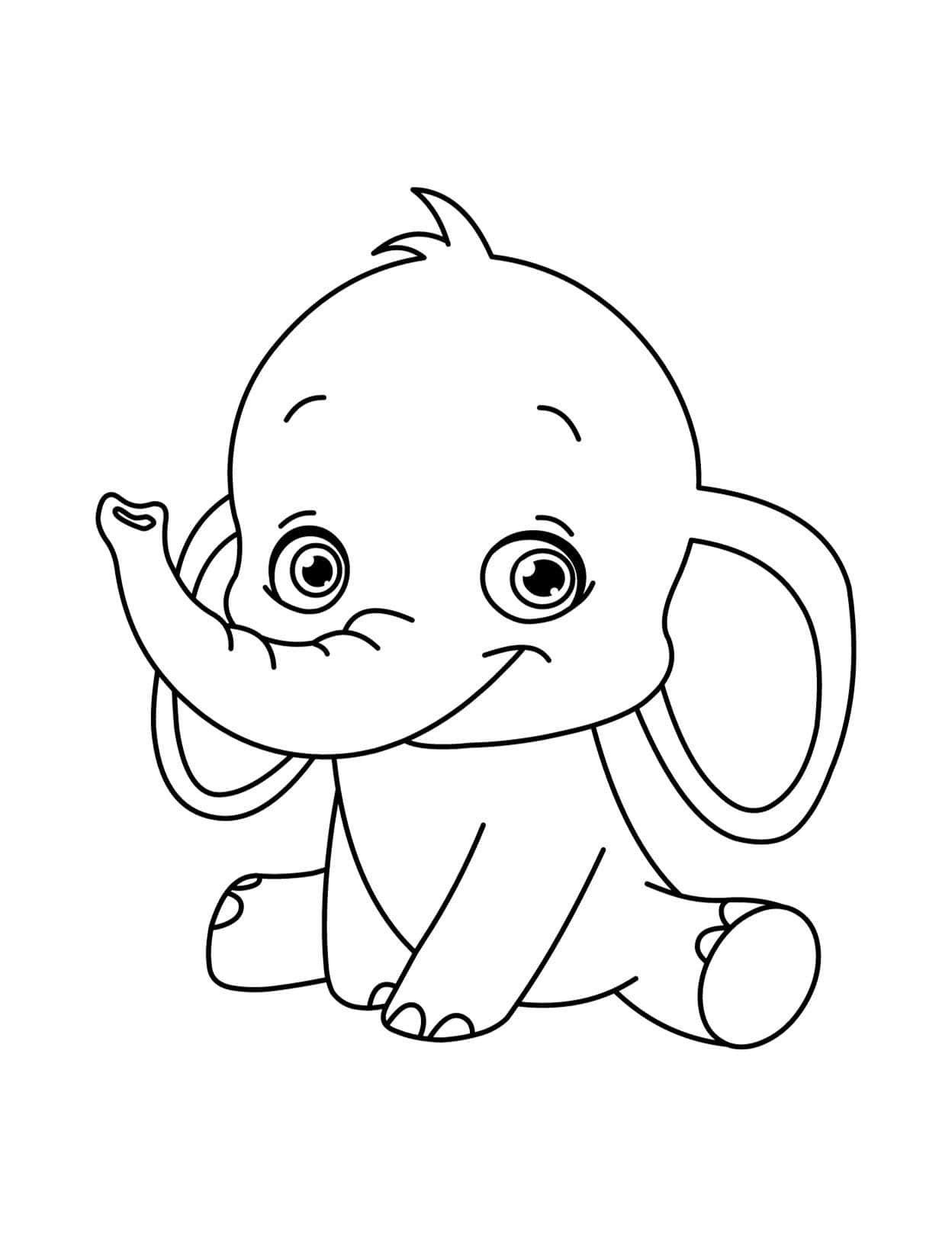 50+ Elephant Coloring Pages for Adults 45