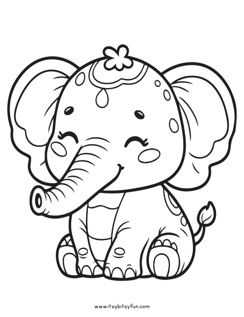 50+ Elephant Coloring Pages for Adults 49