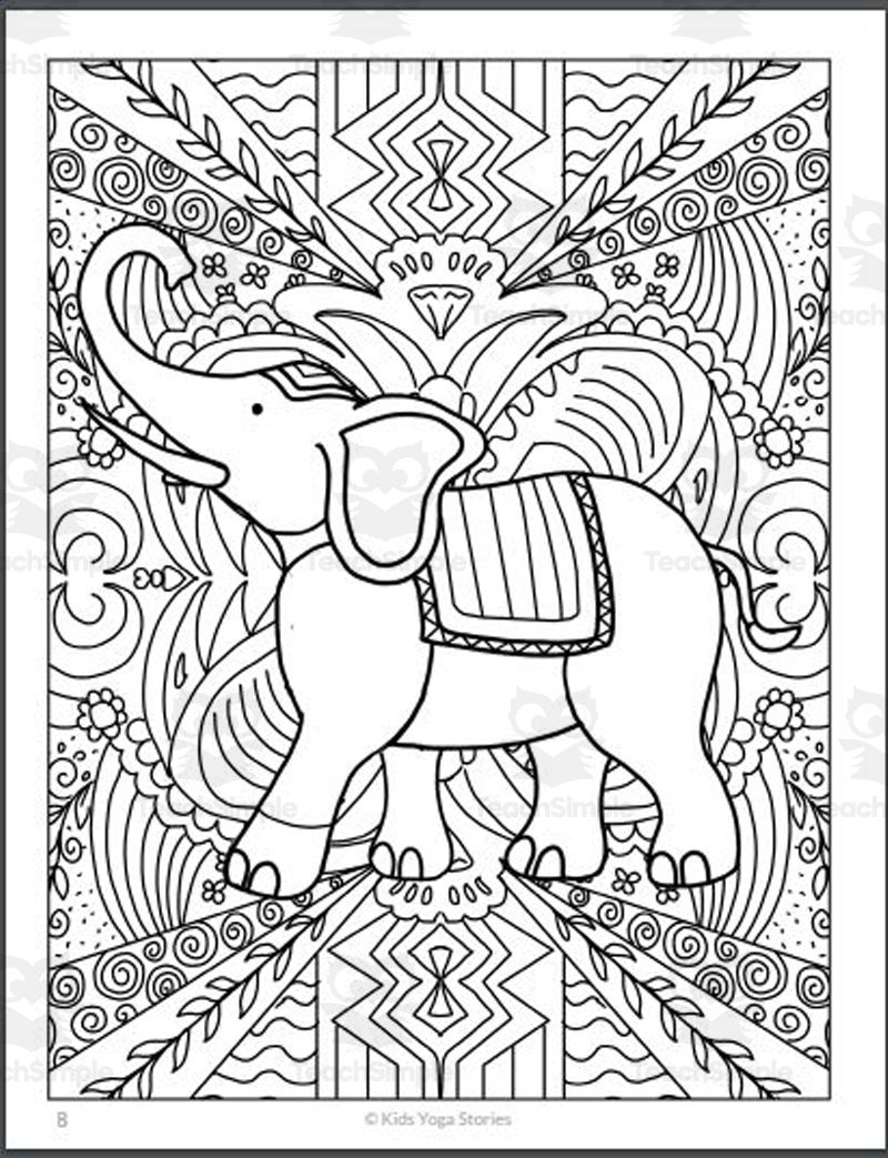 50+ Elephant Coloring Pages for Adults 57