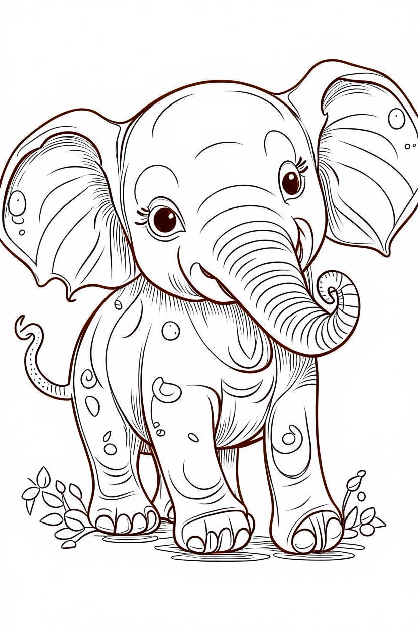 50+ Elephant Coloring Pages for Adults 6