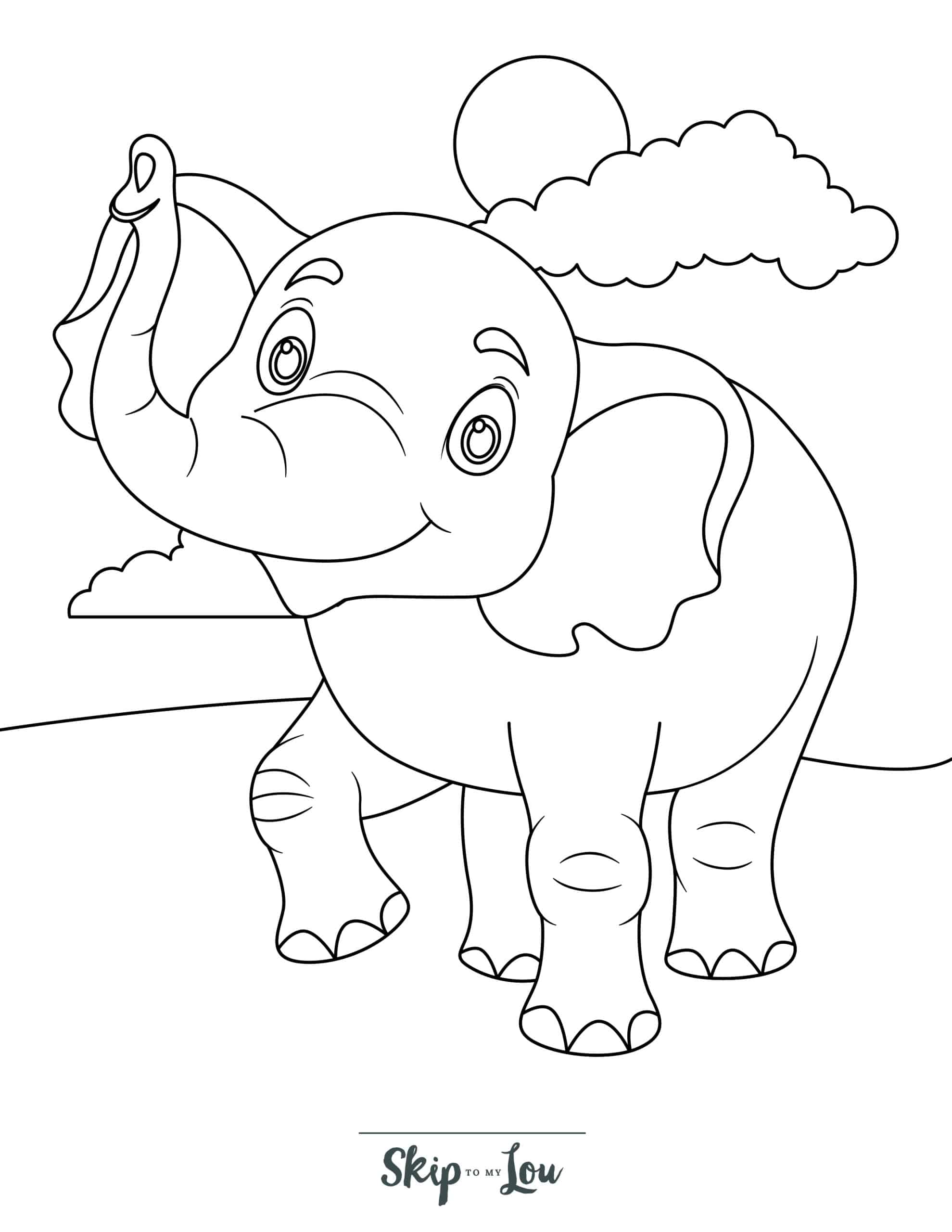 50+ Elephant Coloring Pages for Adults 61