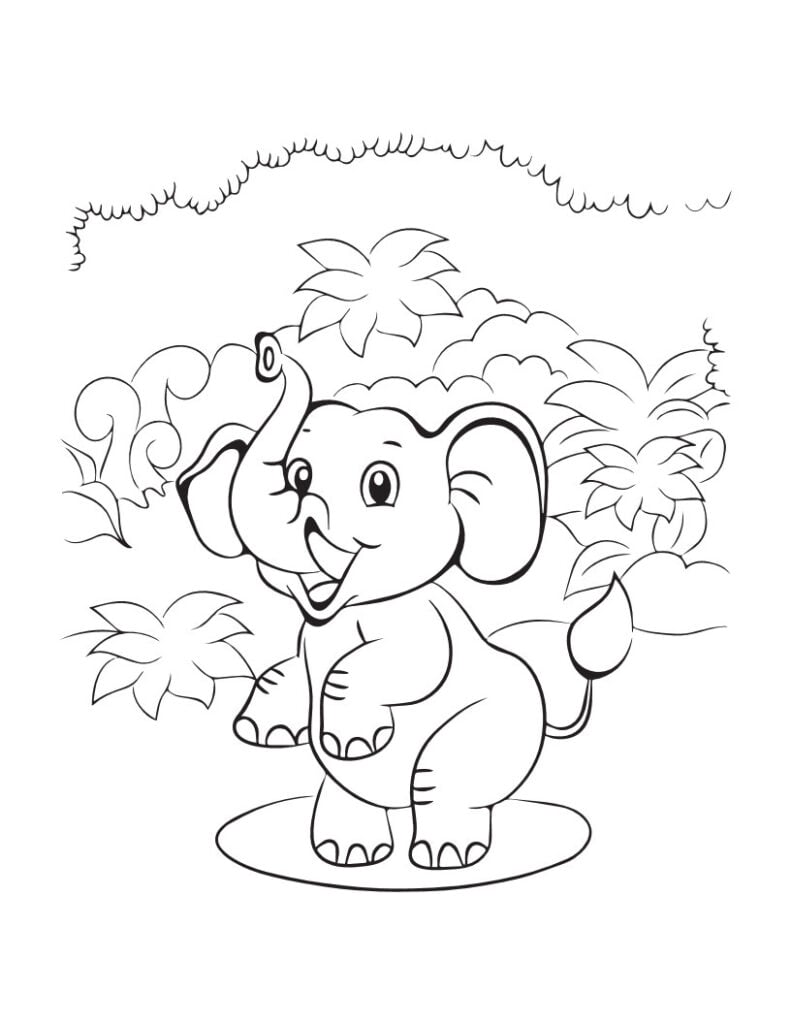 50+ Elephant Coloring Pages for Adults 73