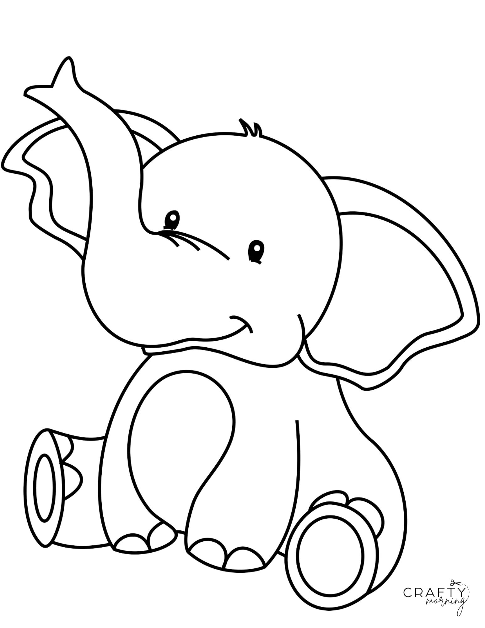 50+ Elephant Coloring Pages for Adults 8