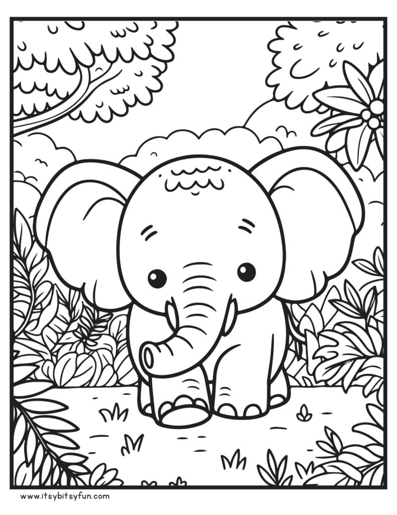 50+ Elephant Coloring Pages for Adults 81