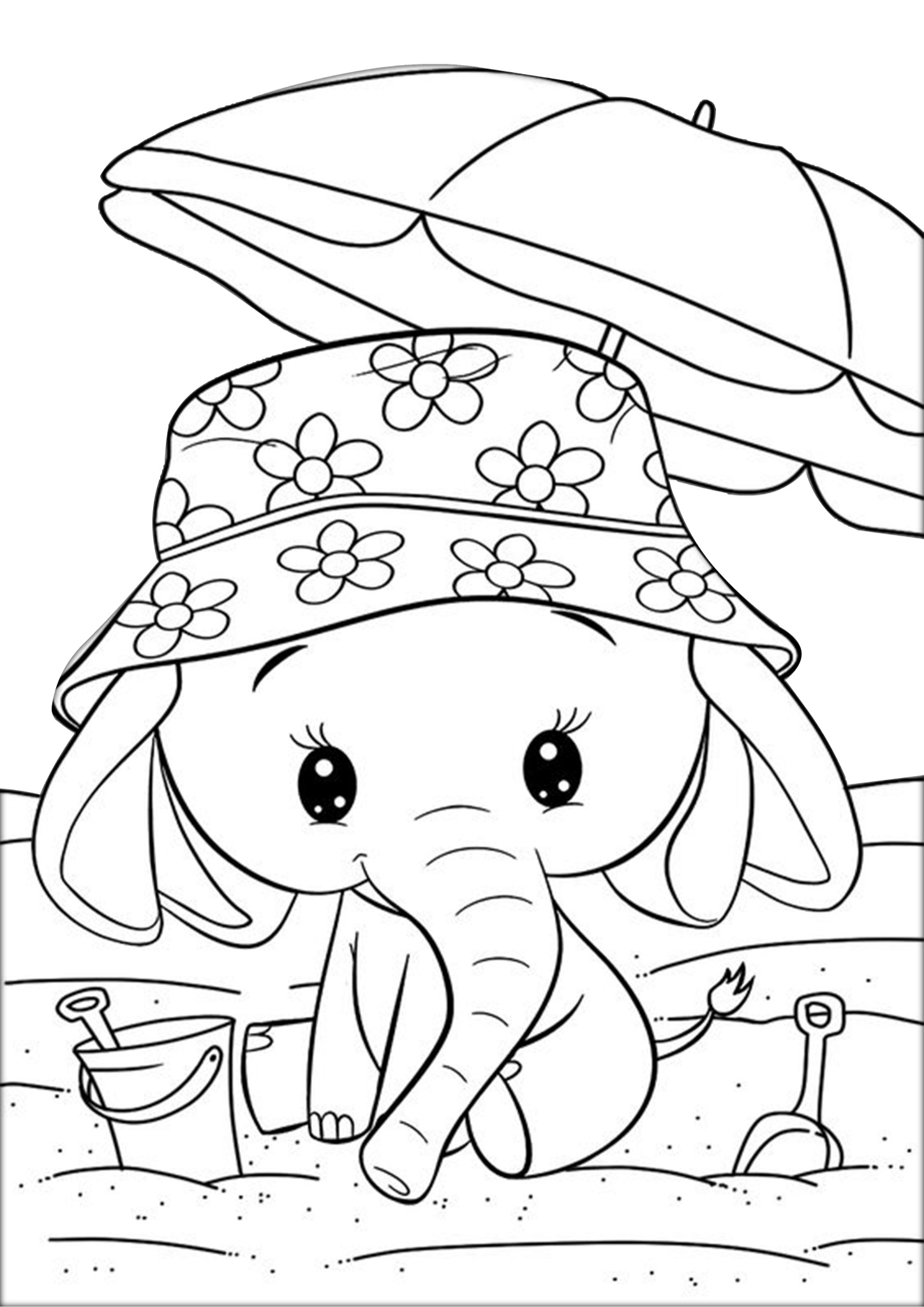 50+ Elephant Coloring Pages for Adults 96