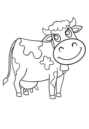 60 Cow Coloring Pages for Kids 104