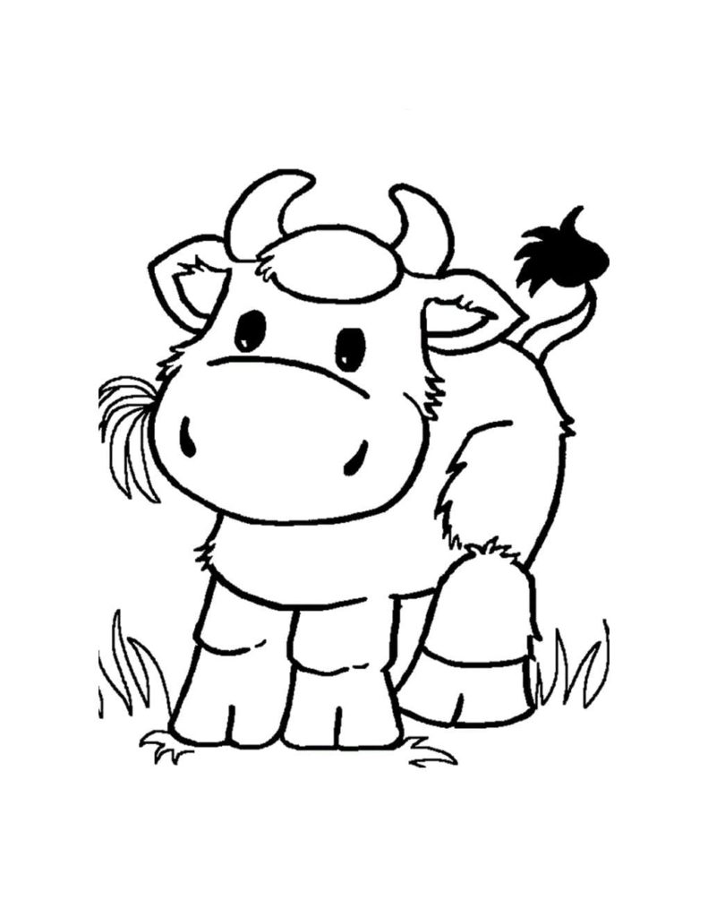 60 Cow Coloring Pages for Kids 107