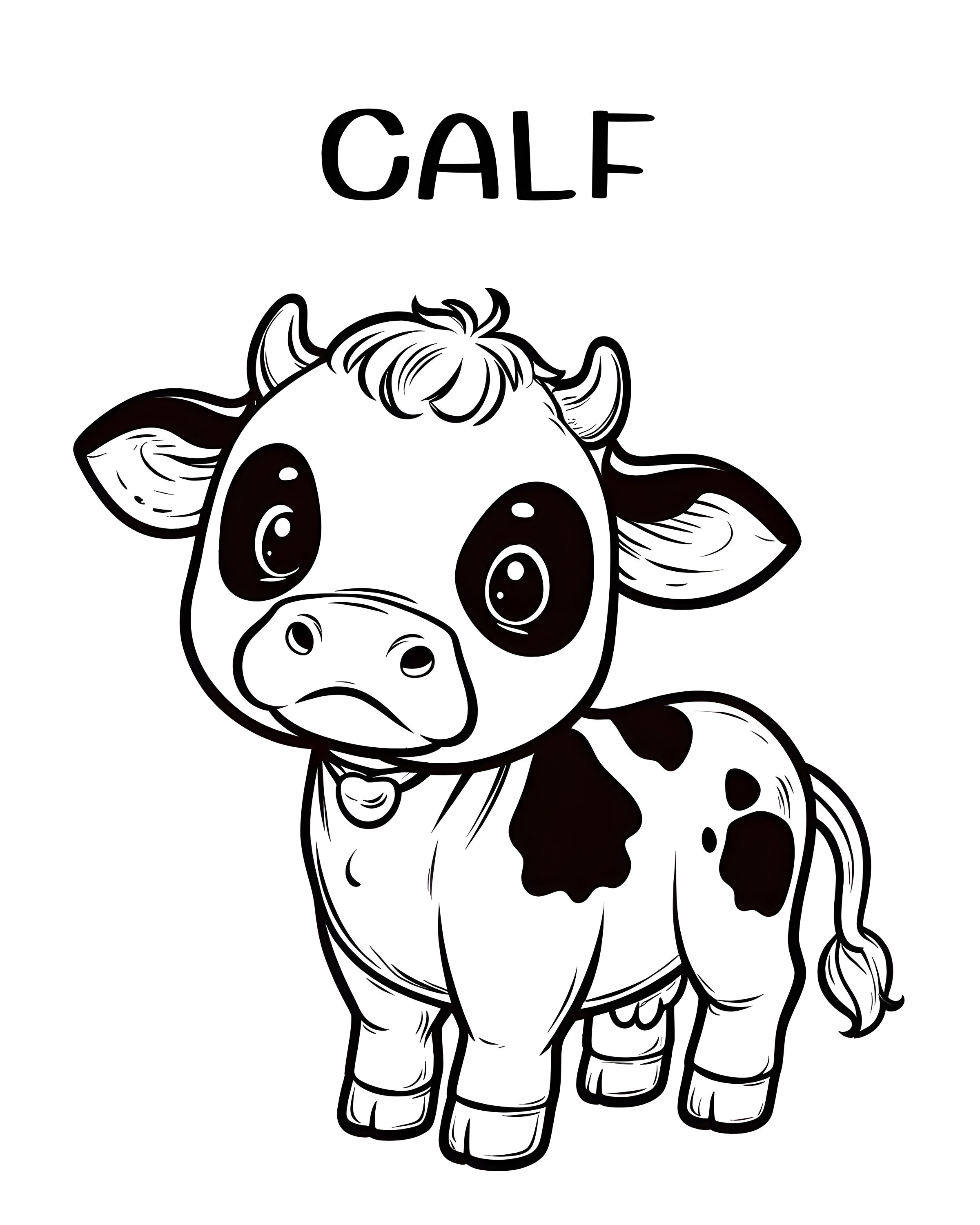 60 Cow Coloring Pages for Kids 108