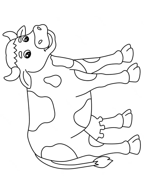 60 Cow Coloring Pages for Kids 11