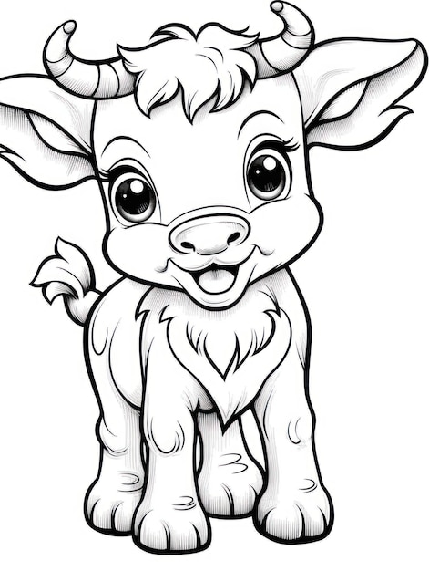 60 Cow Coloring Pages for Kids 115