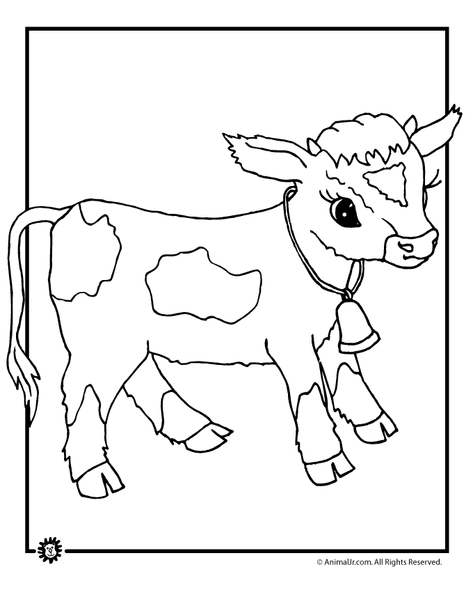 60 Cow Coloring Pages for Kids 120