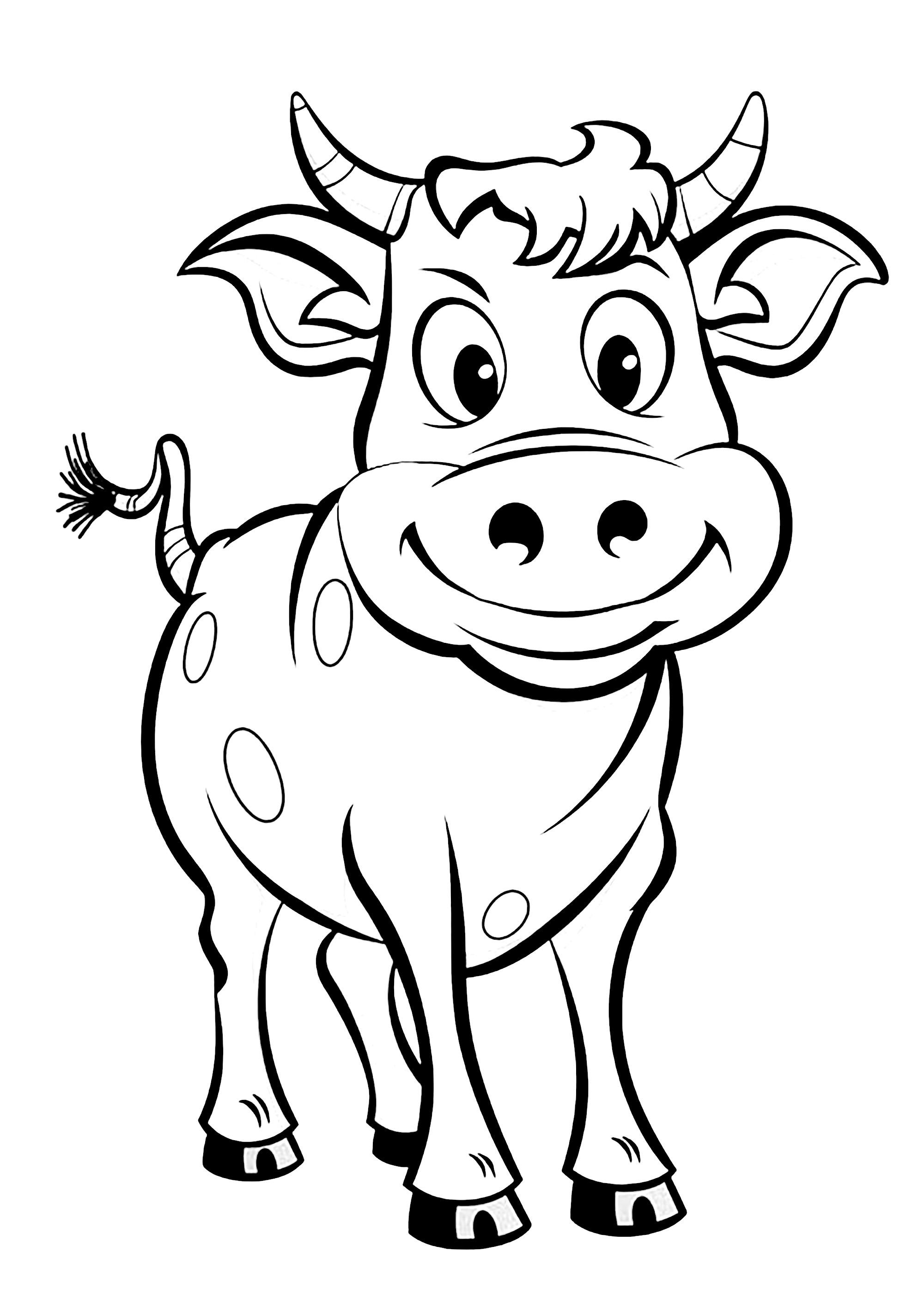 60 Cow Coloring Pages for Kids 125