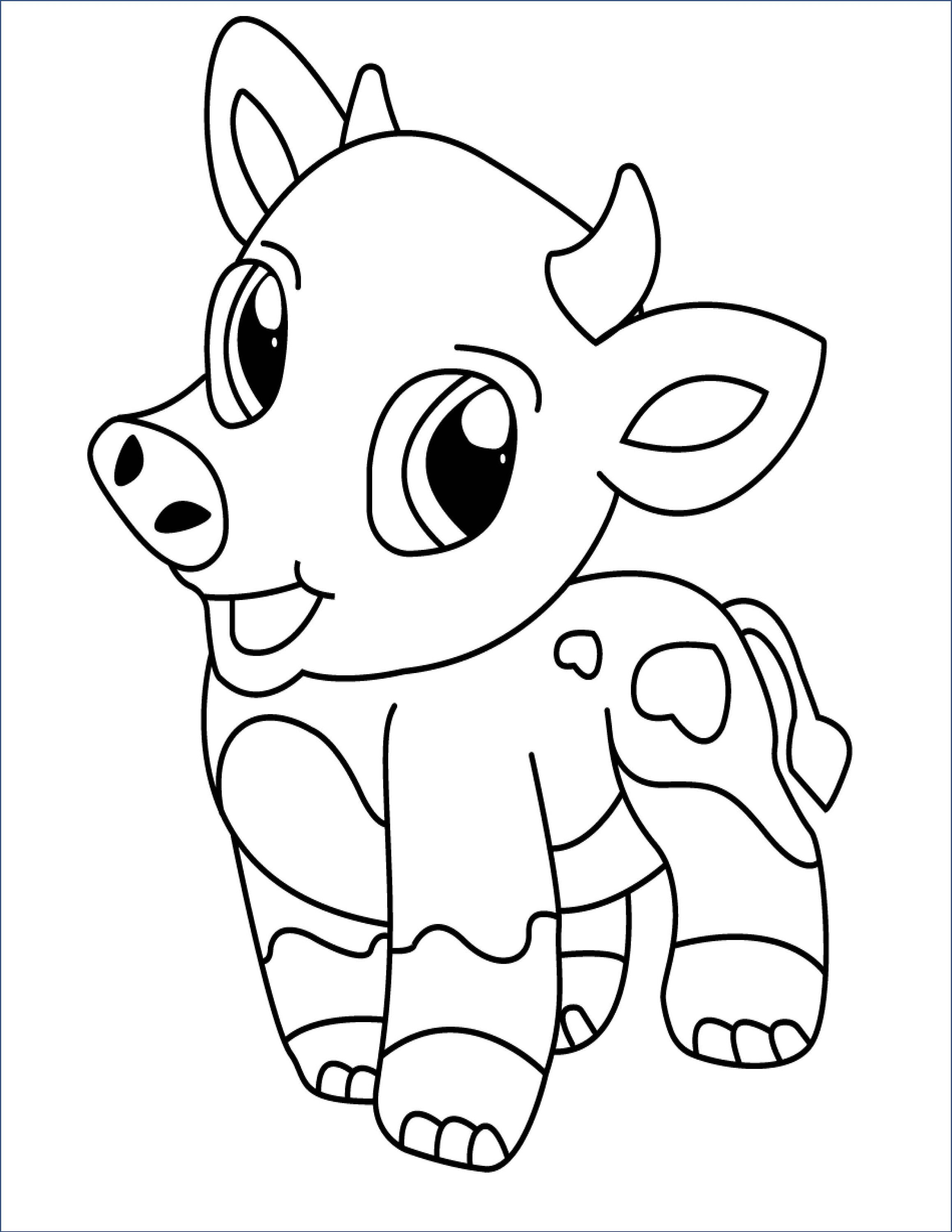 60 Cow Coloring Pages for Kids 127