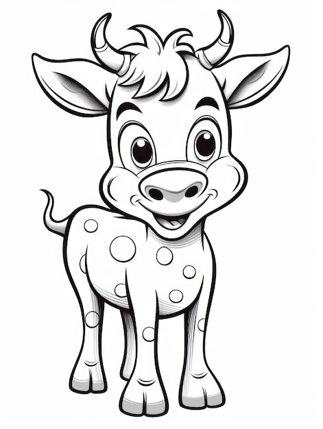 60 Cow Coloring Pages for Kids 132