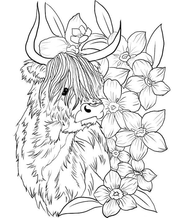 60 Cow Coloring Pages for Kids 135