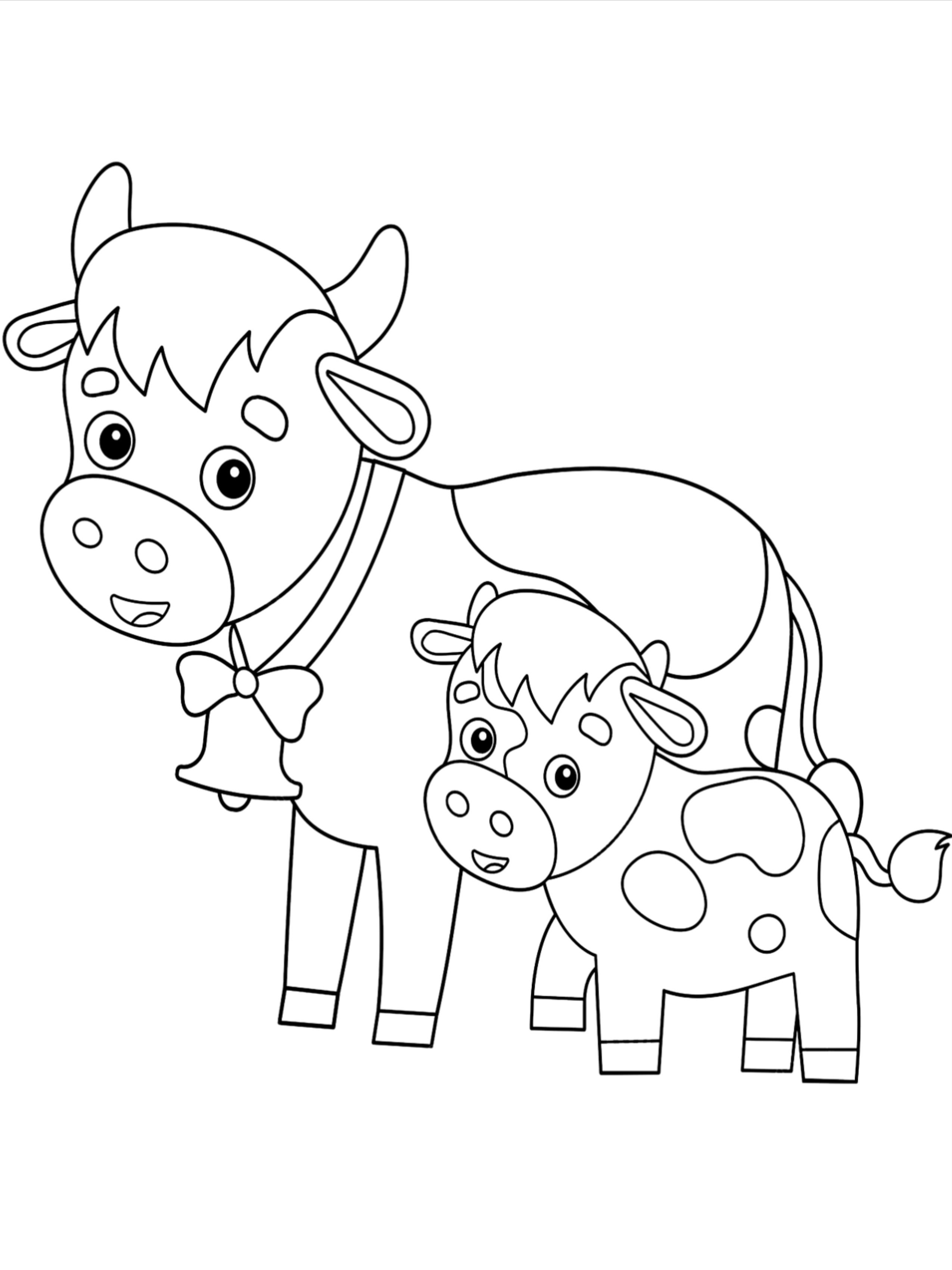 60 Cow Coloring Pages for Kids 141