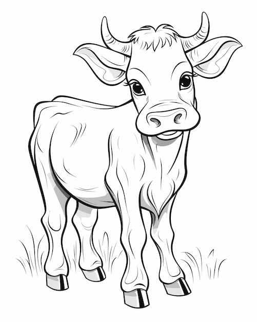 60 Cow Coloring Pages for Kids 142