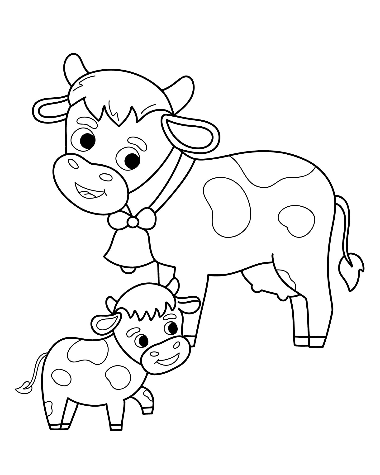 60 Cow Coloring Pages for Kids 143