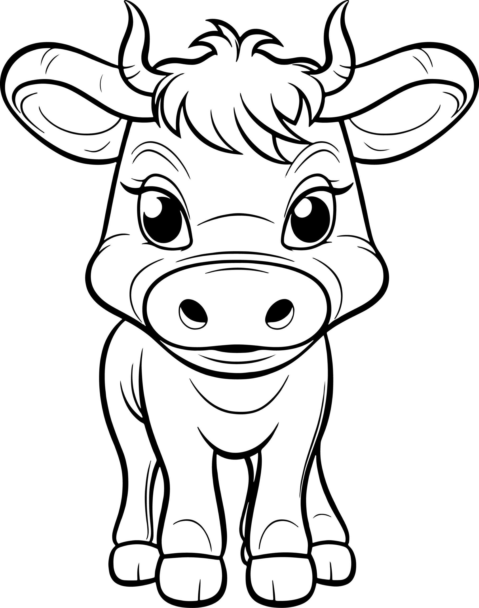 60 Cow Coloring Pages for Kids 158