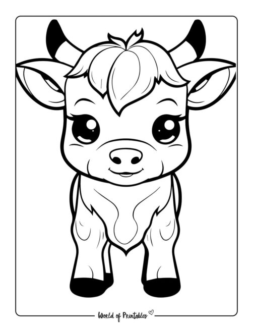 60 Cow Coloring Pages for Kids 159