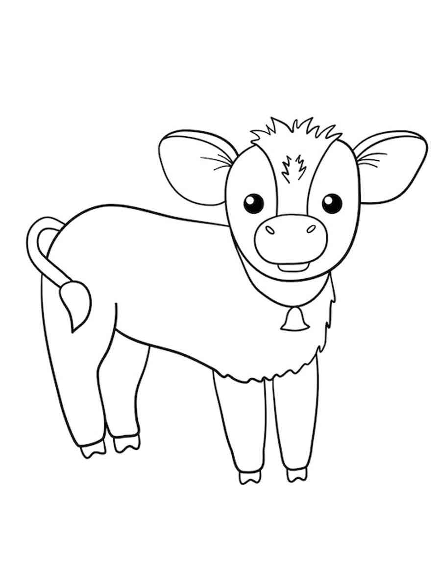 60 Cow Coloring Pages for Kids 17