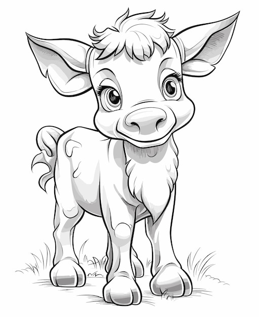 60 Cow Coloring Pages for Kids 179