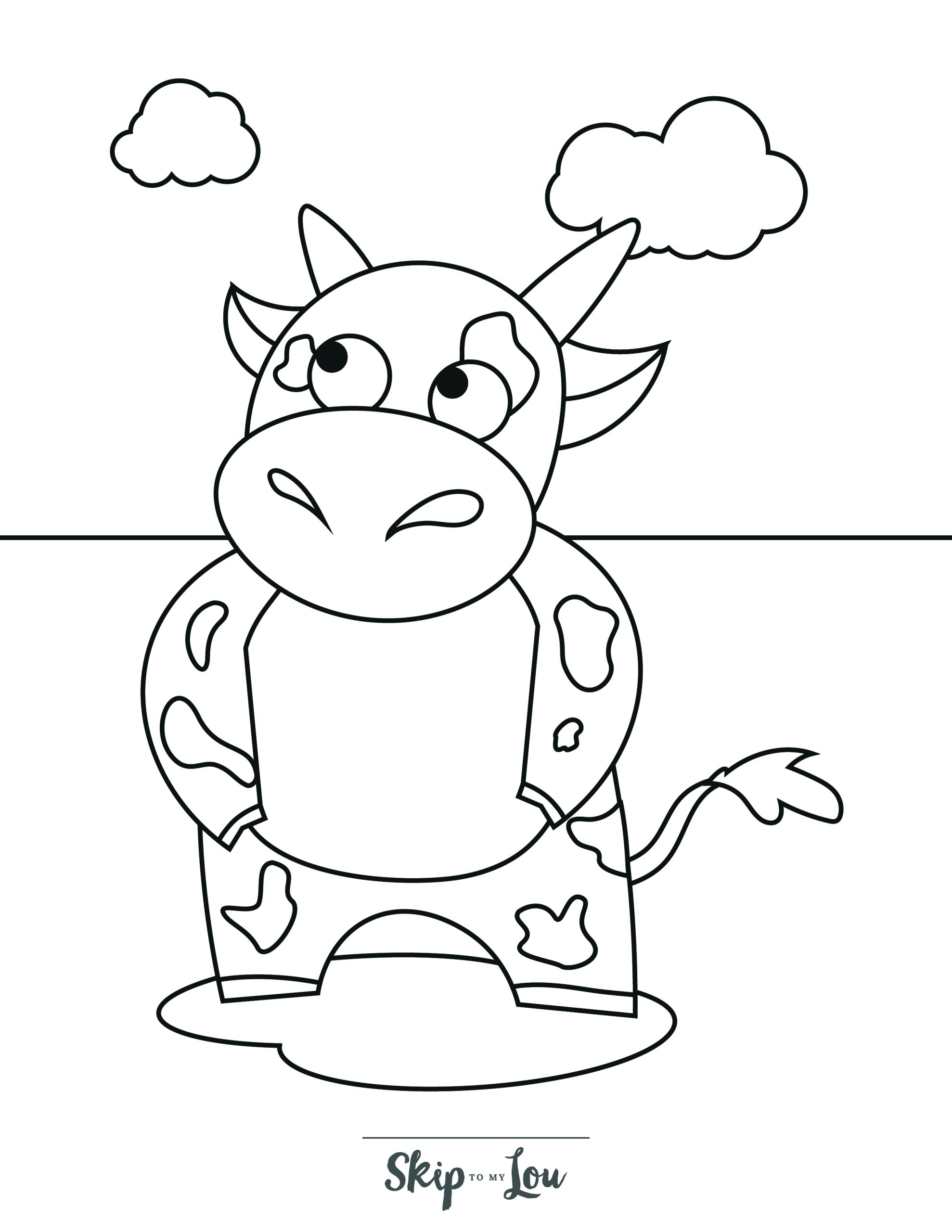 60 Cow Coloring Pages for Kids 183