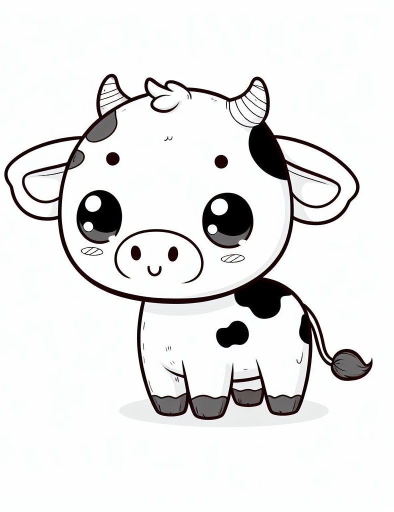 60 Cow Coloring Pages for Kids 184