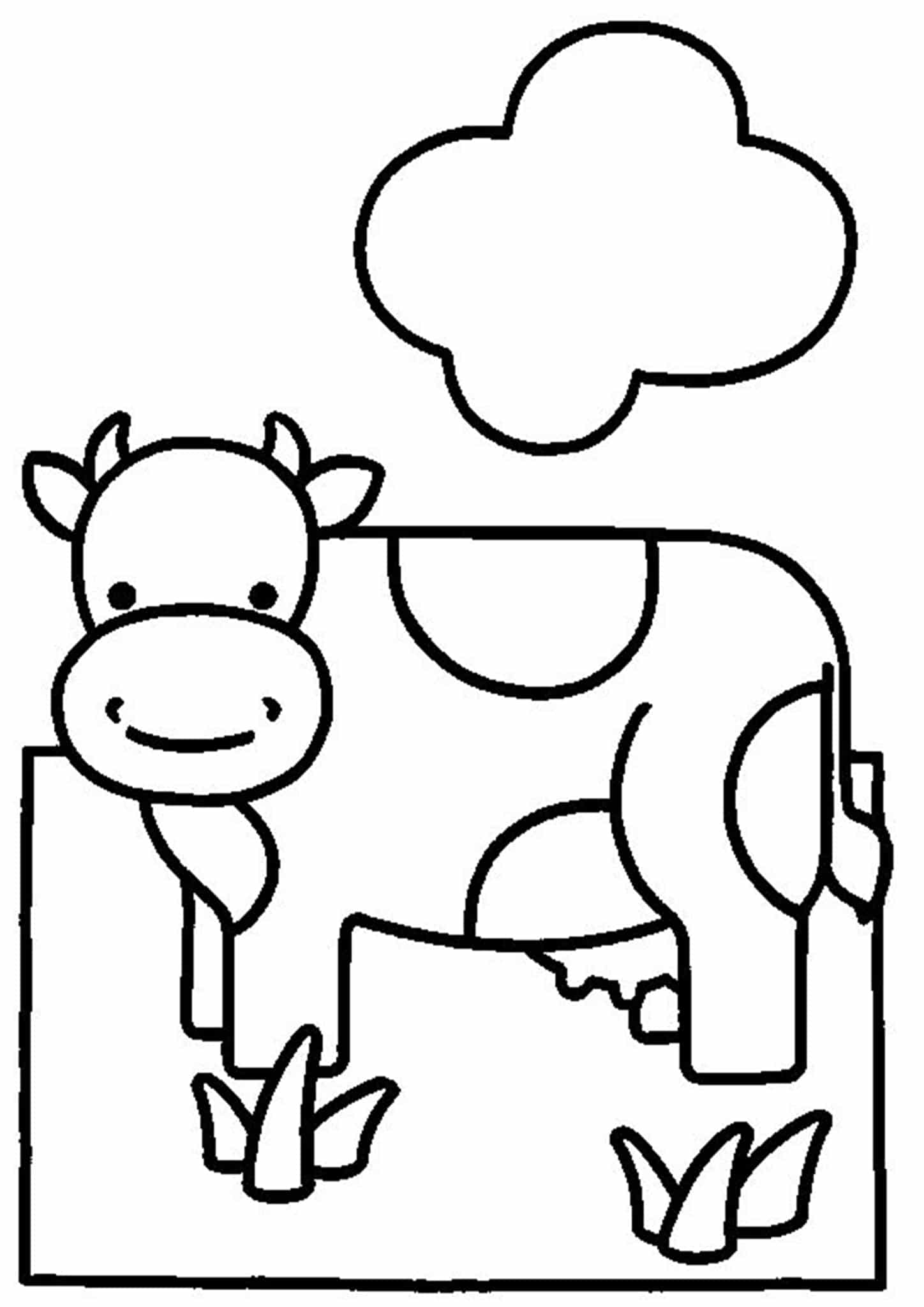 60 Cow Coloring Pages for Kids 185